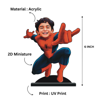 Personalised Superhero Minify Spider Man sitting pose