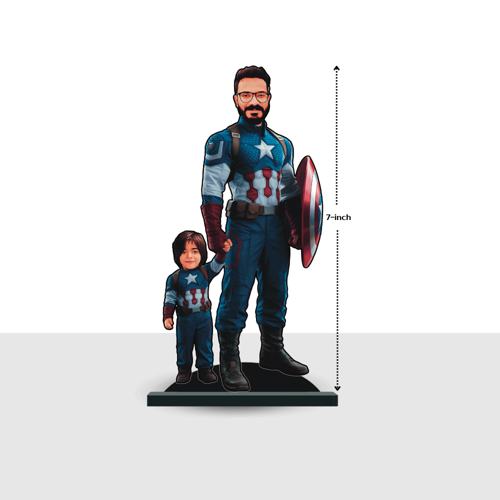 Personalised Superhero Father & Son Captain America Minify