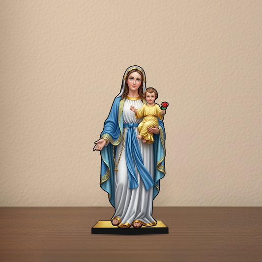 Mother Mary with Baby Jesus 2D Miniature