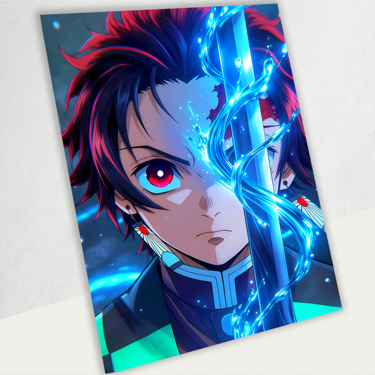 Tanjiro Kamado – Water Breathing - Premium Acrylic Anime Wall Frame