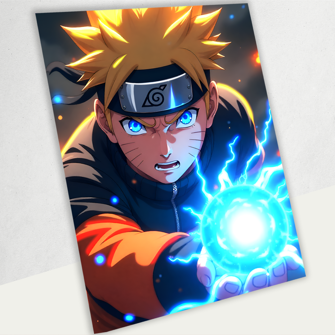 Naruto Uzumaki – Rasengan Energy - Premium Acrylic Anime Wall Frame