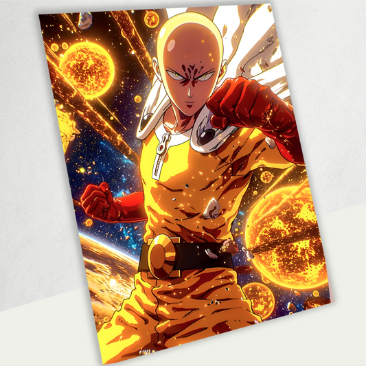 Saitama – One Punch Hero Premium Acrylic Anime Wall Frame