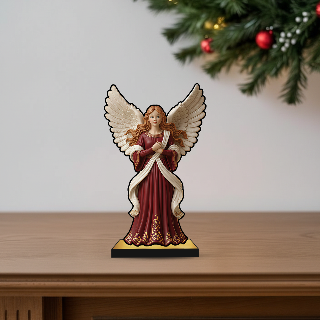 Guardian Angel of Grace – 2D Acrylic Christmas Decor Miniature