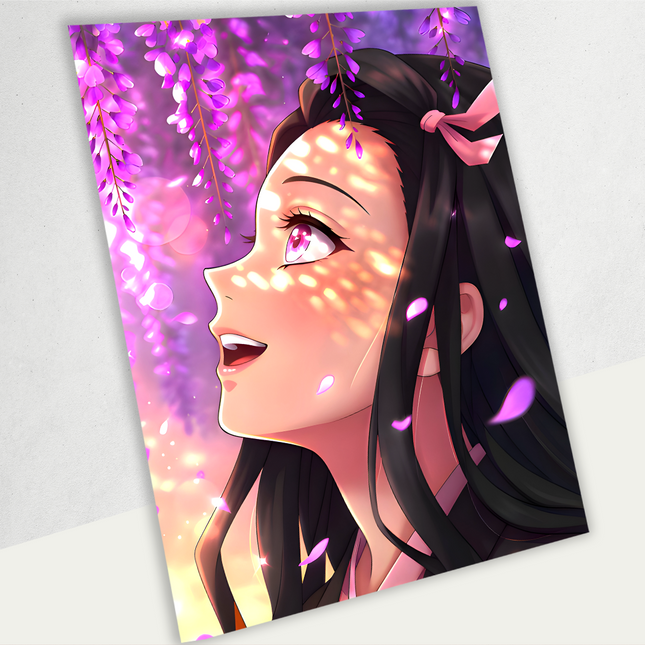 Nezuko Kamado – Blossom Glow - Premium Acrylic Anime Wall Frame