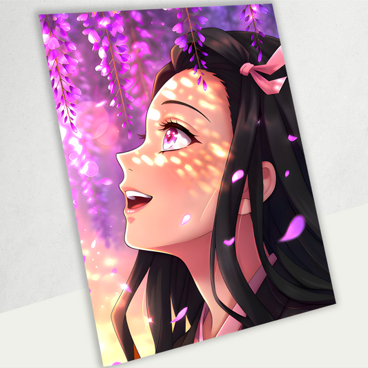 Nezuko Kamado – Blossom Glow - Premium Acrylic Anime Wall Frame