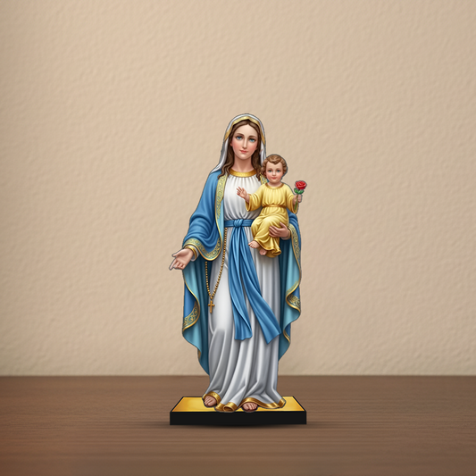 Mother Mary with Baby Jesus 2D Miniature