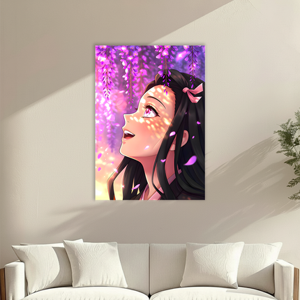 Nezuko Kamado – Blossom Glow - Premium Acrylic Anime Wall Frame
