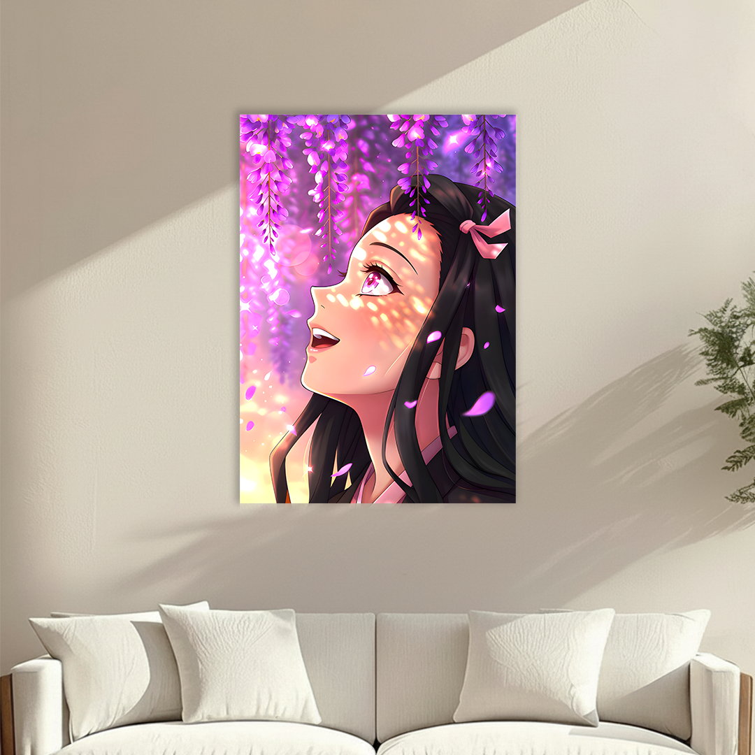 Nezuko Kamado – Blossom Glow - Premium Acrylic Anime Wall Frame