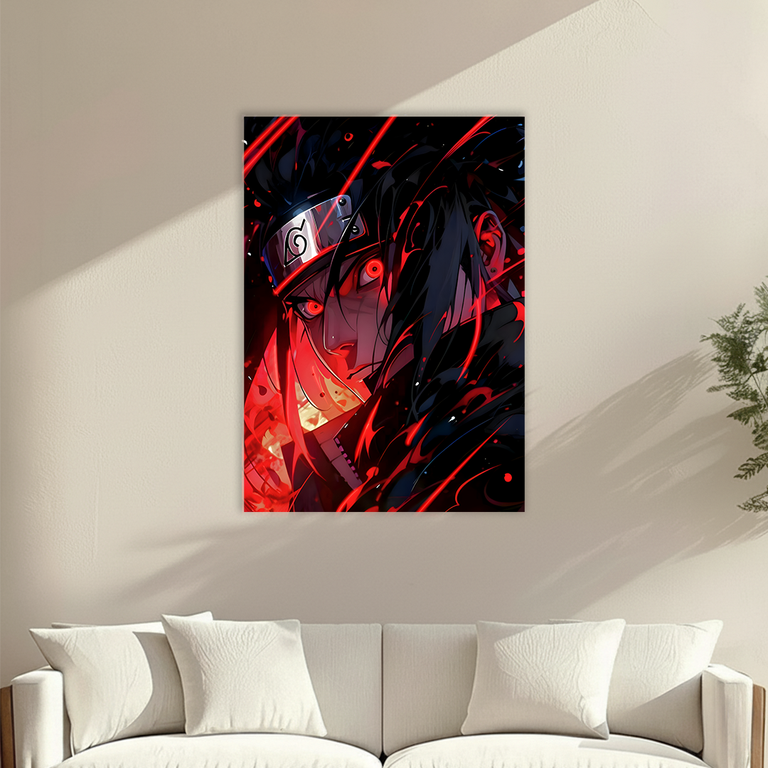 Sasuke Uchiha – Sharingan Fury Premium Acrylic Anime Wall Frame