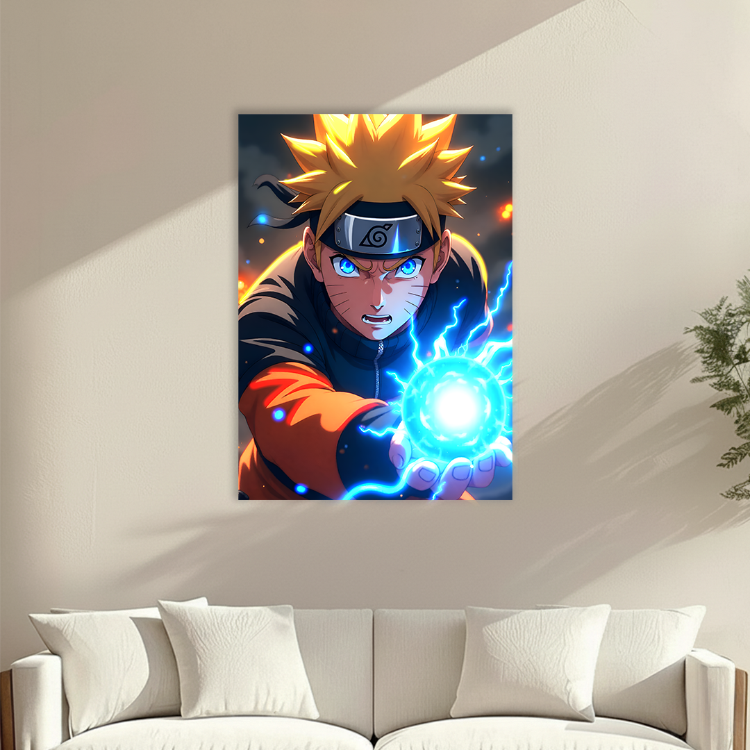 Naruto Uzumaki – Rasengan Energy - Premium Acrylic Anime Wall Frame