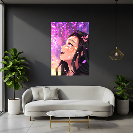 Nezuko Kamado – Blossom Glow - Premium Acrylic Anime Wall Frame