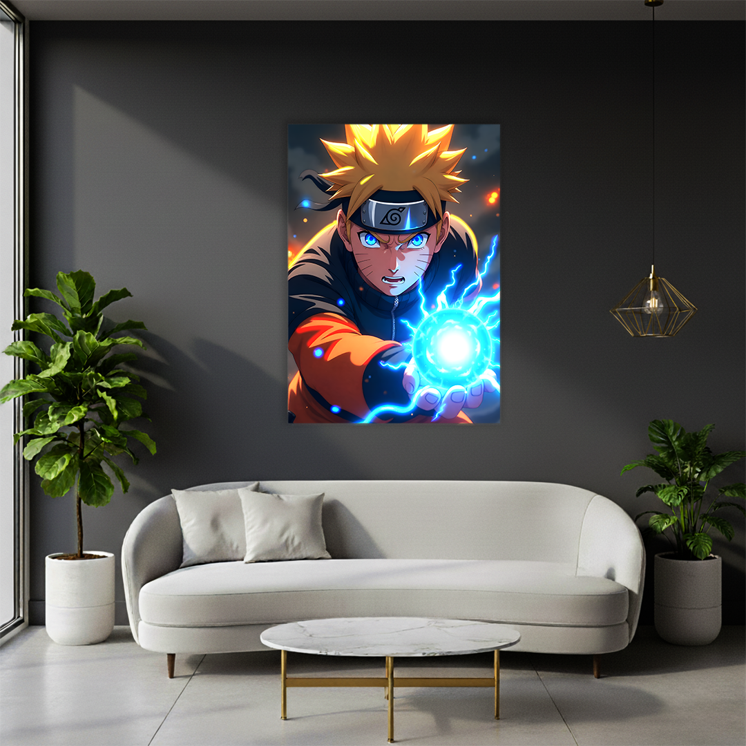 Naruto Uzumaki – Rasengan Energy - Premium Acrylic Anime Wall Frame