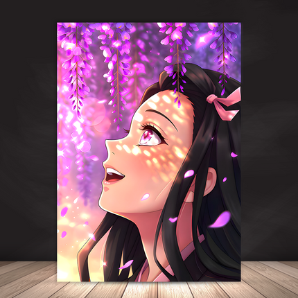 Nezuko Kamado – Blossom Glow - Premium Acrylic Anime Wall Frame