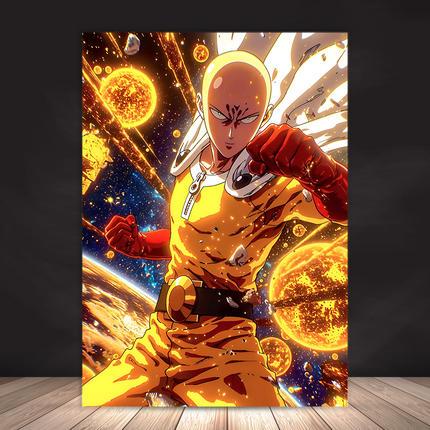 Saitama – One Punch Hero Premium Acrylic Anime Wall Frame