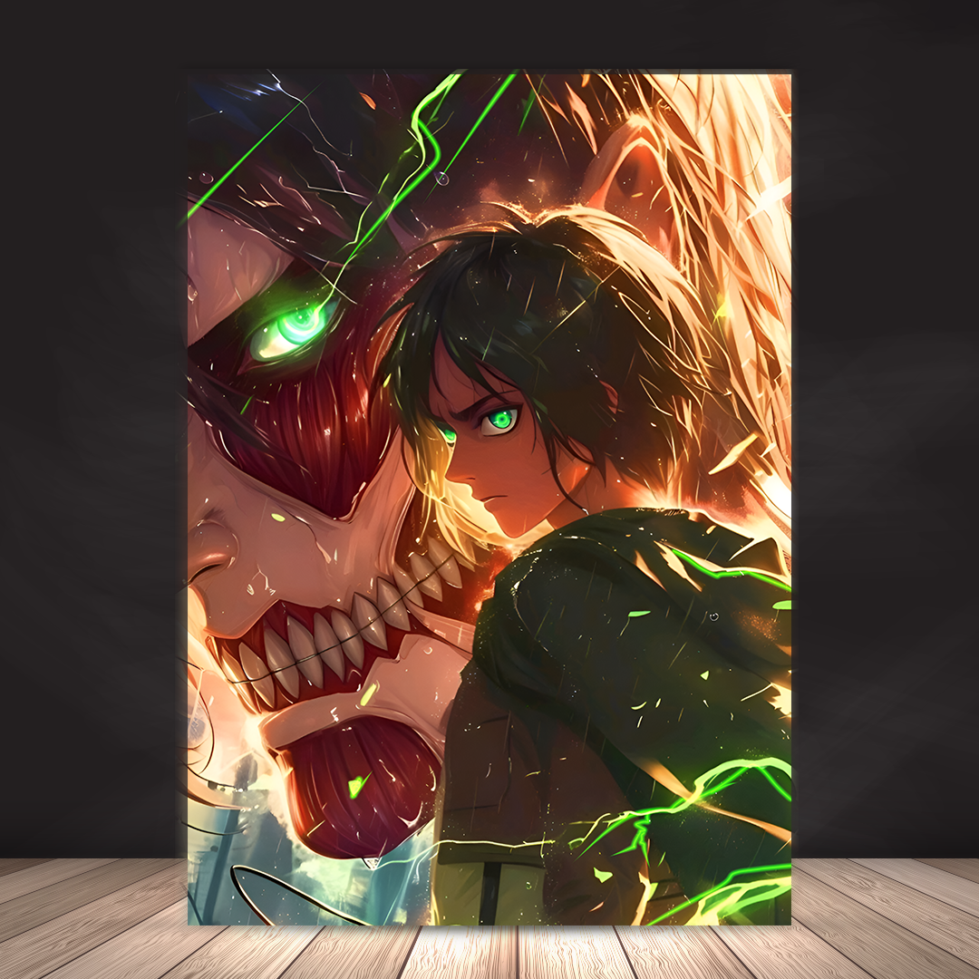 Eren Yeager – Titan Awakening Premium Acrylic Anime Wall Frame