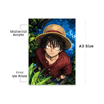 Monkey D. Luffy – Straw Hat Adventure - Premium Acrylic Anime Wall Frame
