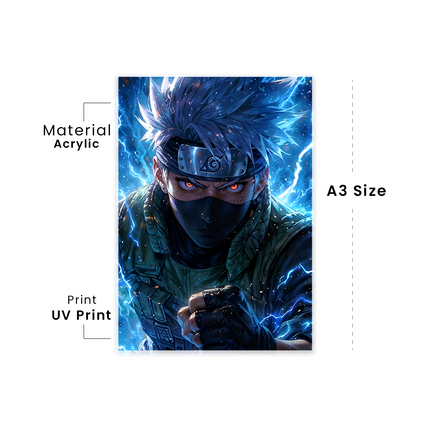 Kakashi Hatake – Lightning Blade - Premium Acrylic Anime Wall Frame
