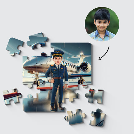 Personalised Pilot Desire Puzzle Photo Frame