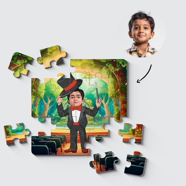 Personalised Magician Desire Puzzle Photo Frame