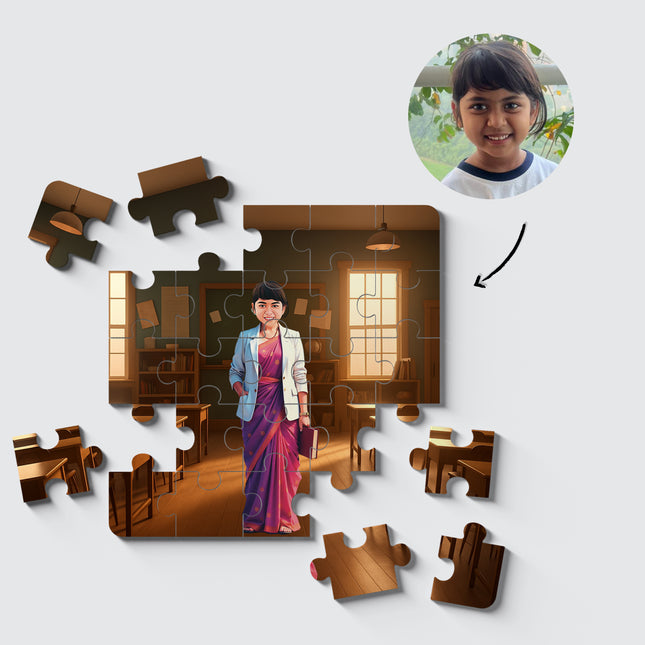 Personalised Teacher Desire Puzzle Photo Frame