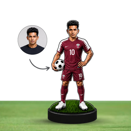 Personalized Qatar Football 2D Miniature