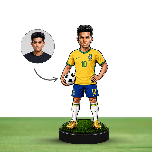 Personalized Brazil Football 2D Miniature
