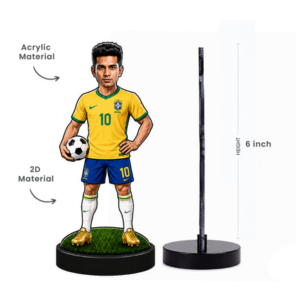 Personalized Brazil Football 2D Miniature