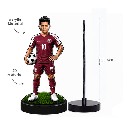 Personalized Qatar Football 2D Miniature