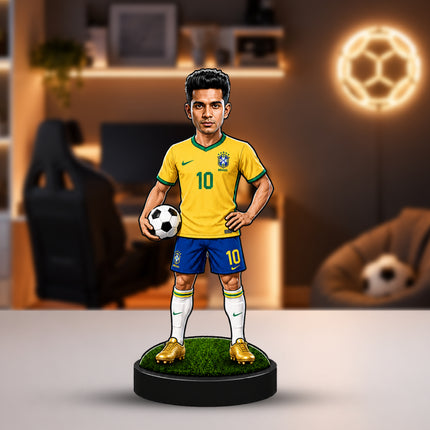 Personalized Brazil Football 2D Miniature