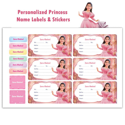 Superhero Custom Labels & Stickers with Child Photo & Name – 4 Characters in 1 Pack