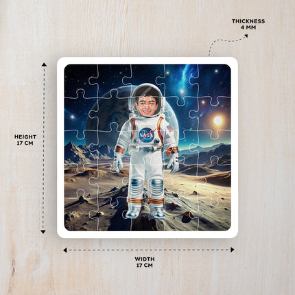 Personalised Astronaut Desire Puzzle Photo Frame