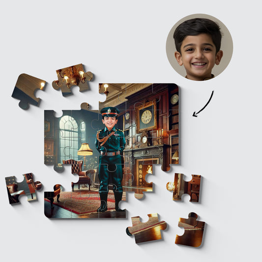 Personalised Army Officer Desire Puzzle Photo Frame