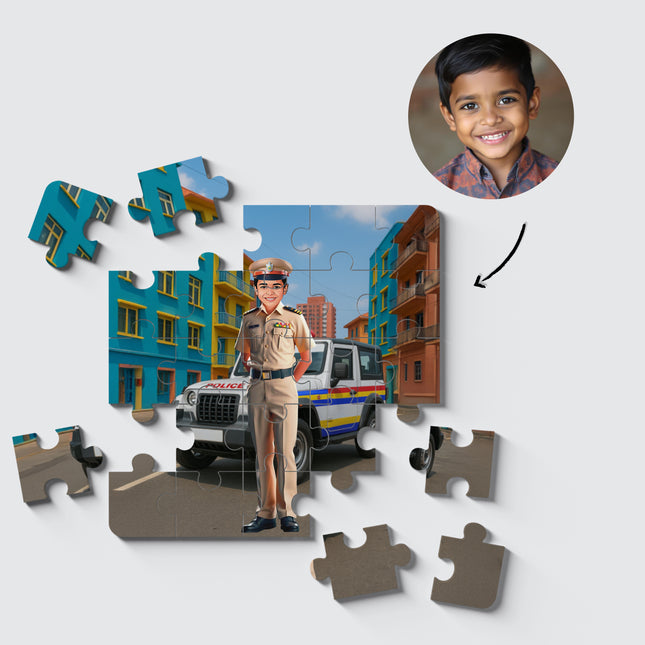 Personalised Police Desire Puzzle Photo Frame