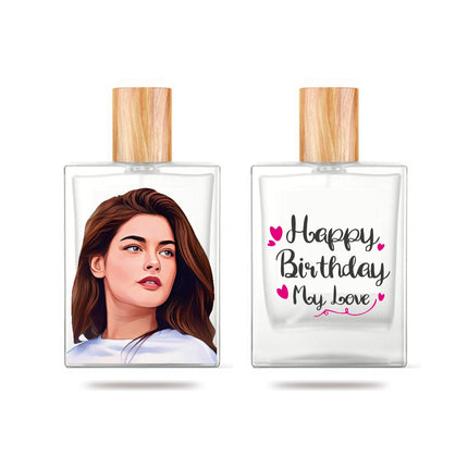 Real Portrait Personalized Bottle & Perfume For Woman