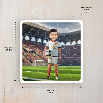 Personalised Football player Desire Puzzle Photo Frame