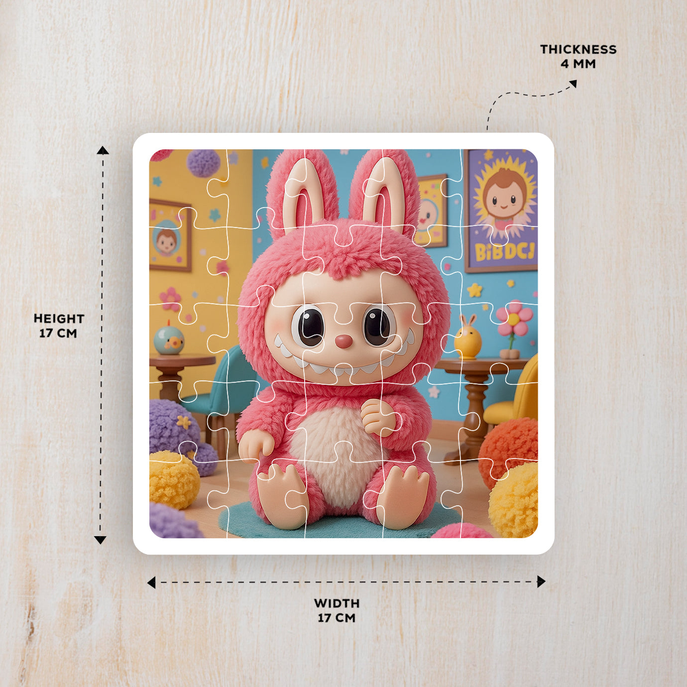 Lychee Berry Labubu Doll Puzzle Photo Frame