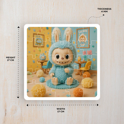 Sea Salt Coconut Labubu Doll Puzzle Photo Frame