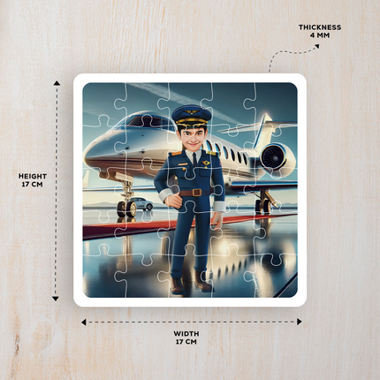 Personalised Pilot Desire Puzzle Photo Frame