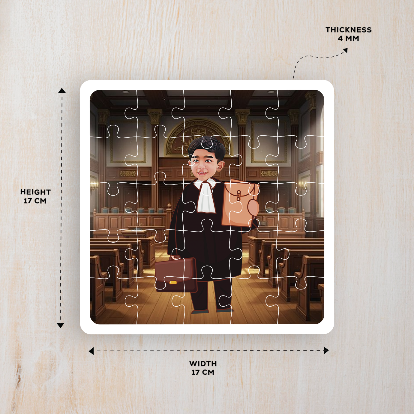 Personalised Lawyer Desire Puzzle Photo Frame