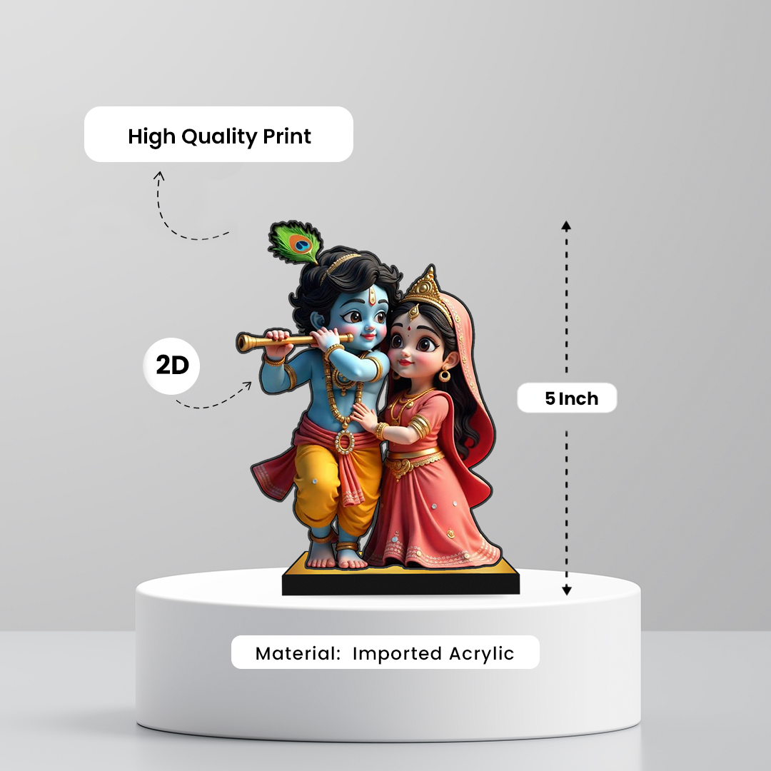 Cute Radha Krishna 2D Miniature