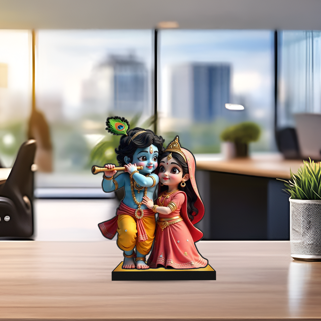 Cute Radha Krishna 2D Miniature
