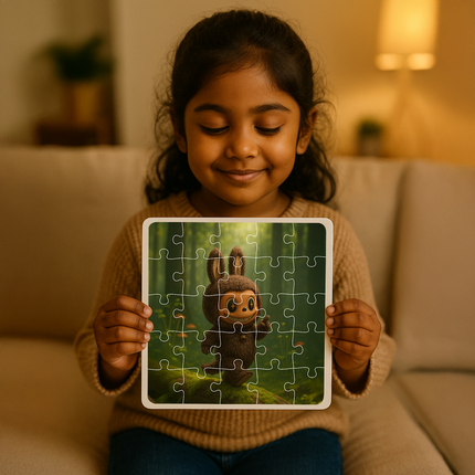 Seasame Bean Labubu Doll Puzzle Photo Frame