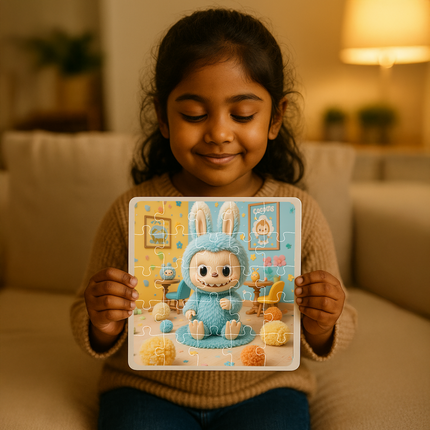 Sea Salt Coconut Labubu Doll Puzzle Photo Frame