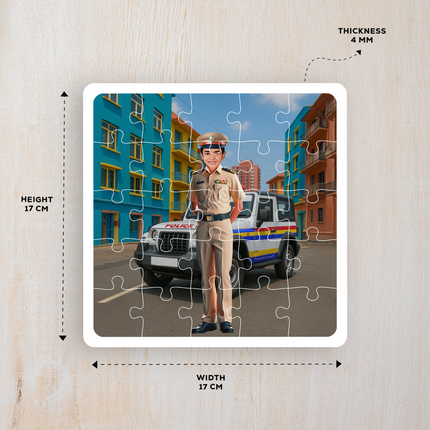 Police Desire Puzzle Photo Frame