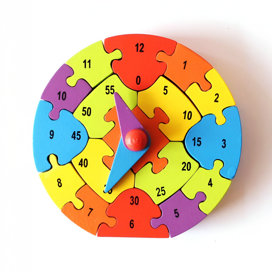 Colorful Wooden Clock Puzzle – Kids Learning Toy